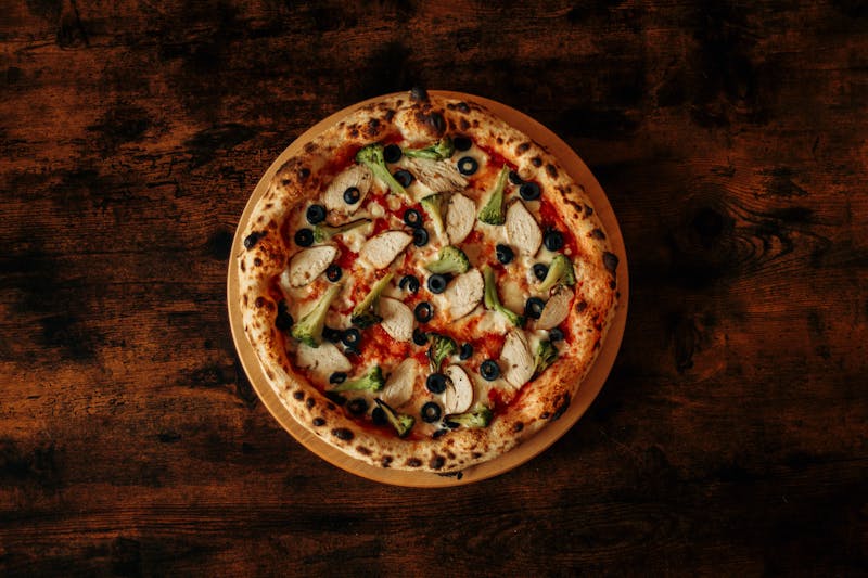 White Garlic pizza with ricotta and fresh herbs