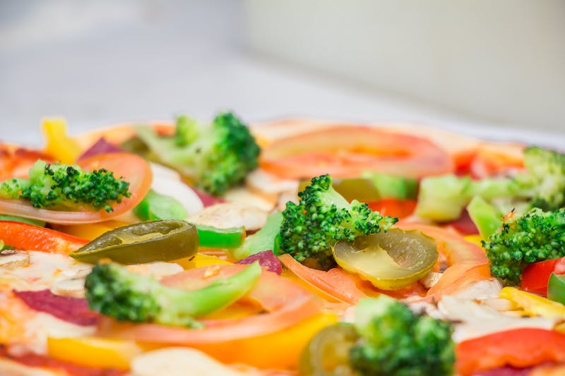 Supreme Pizza loaded with vegetables and three types of meat